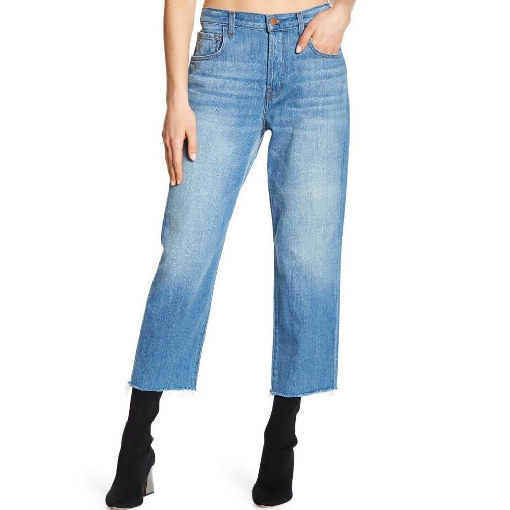 J Brand Ivy High Rise Straight Crop Jeans